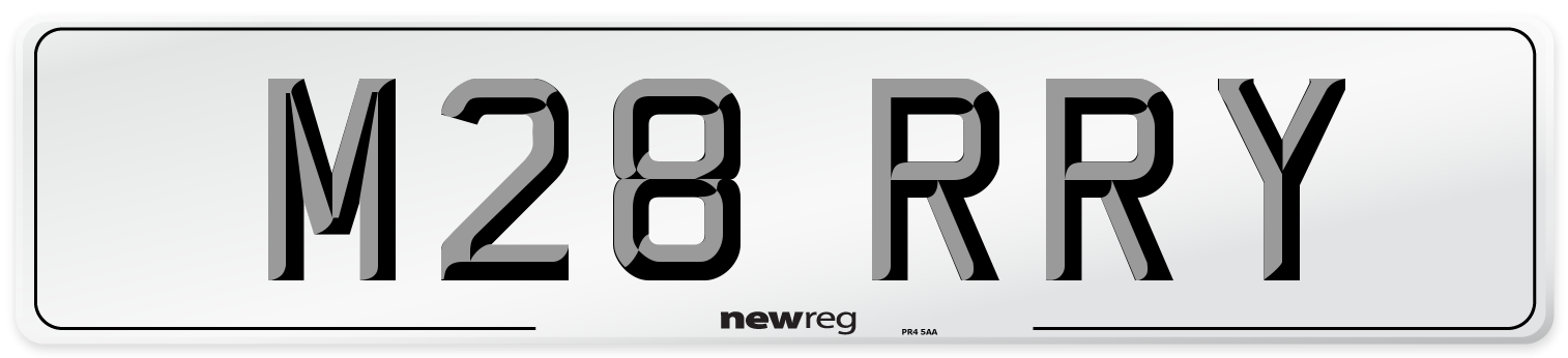M28 RRY Number Plate from New Reg